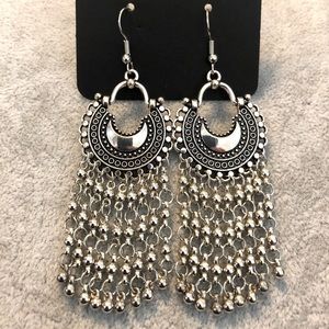 Silver chandelier earrings